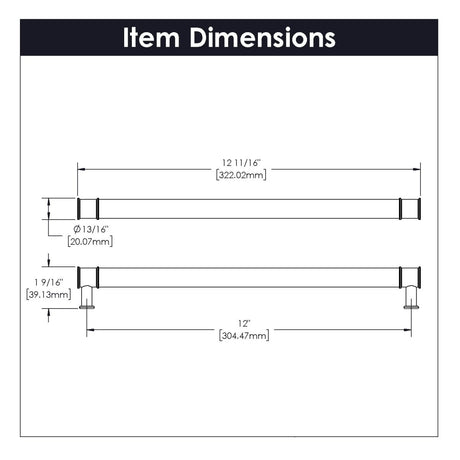 Cabinet Pull 12 Inch Center to Center - Midway Collection - BUILDMYPLACE