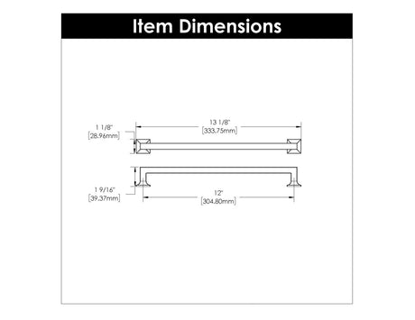 Cabinet Pull 12 Inch Center to Center - Studio Collection - BUILDMYPLACE