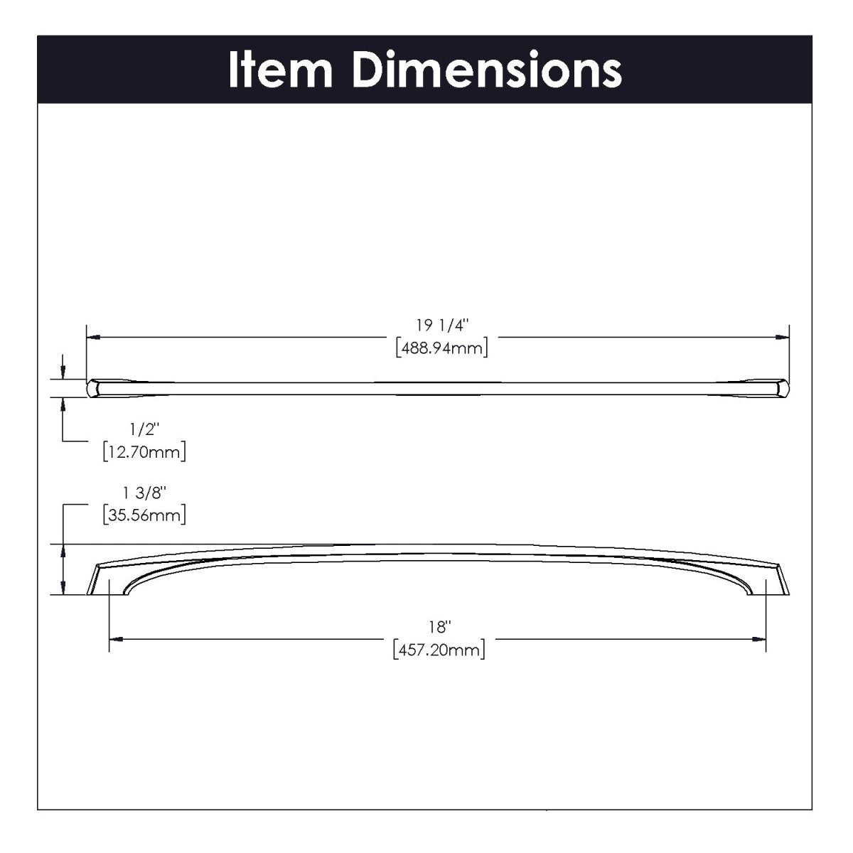 Cabinet Pull 18 Inch Center to Center - Greenwich Collection - BUILDMYPLACE