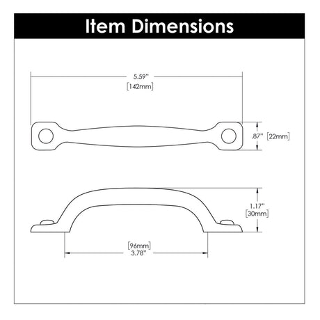 Cabinet Pull 3 - 3/4 Inch (96mm) Center to Center - Refined Rustic Collection - BUILDMYPLACE