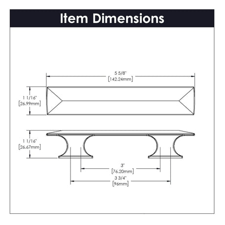 Cabinet Pull - 3 Inch & 3 - 3/4 Inch (96mm) Center to Center - Hickory Hardware - BUILDMYPLACE