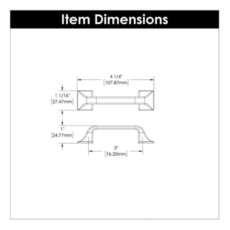 Cabinet Pull 3 Inch Center to Center - Hickory Hardware - BUILDMYPLACE