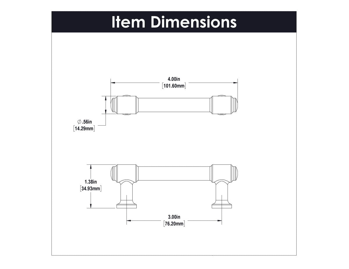 Cabinet Pull 3 Inch Center to Center - Hickory Hardware - Piper Collection - BUILDMYPLACE