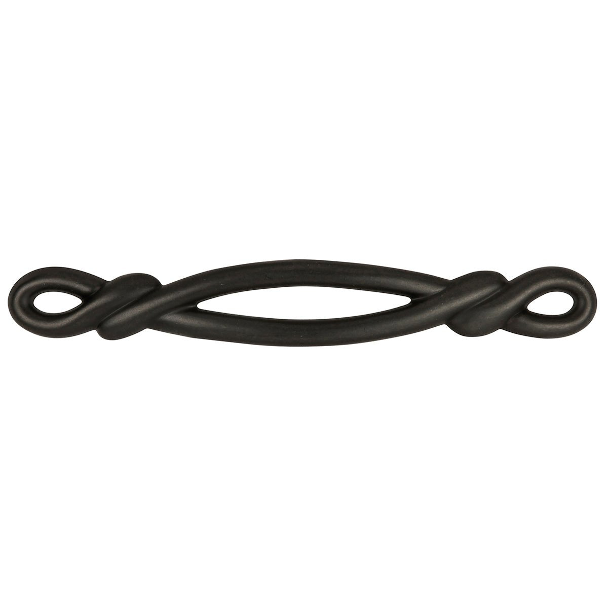 Cabinet Pull 3 Inch Center to Center in Black Iron - French Twist Collection - BUILDMYPLACE