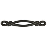 Cabinet Pull 3 Inch Center to Center in Black Iron - French Twist Collection - BUILDMYPLACE