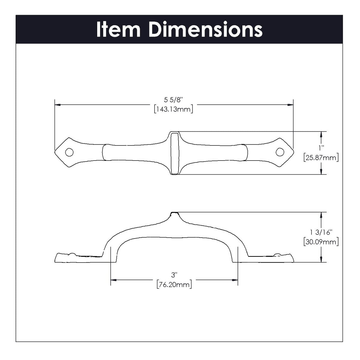 Cabinet Pull 3 Inch Center to Center - Mountain Lodge Collection - BUILDMYPLACE