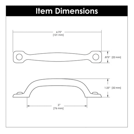 Cabinet Pull 3 Inch Center to Center - Refined Rustic Collection - BUILDMYPLACE