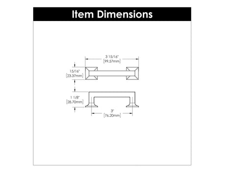 Cabinet Pull 3 Inch Center to Center - Studio Collection - BUILDMYPLACE