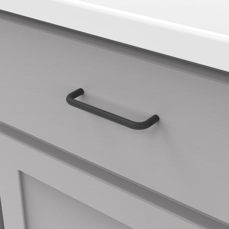 Cabinet Pull 4 Inch Center to Center in Matte Black - Wire Pulls Collection - BUILDMYPLACE