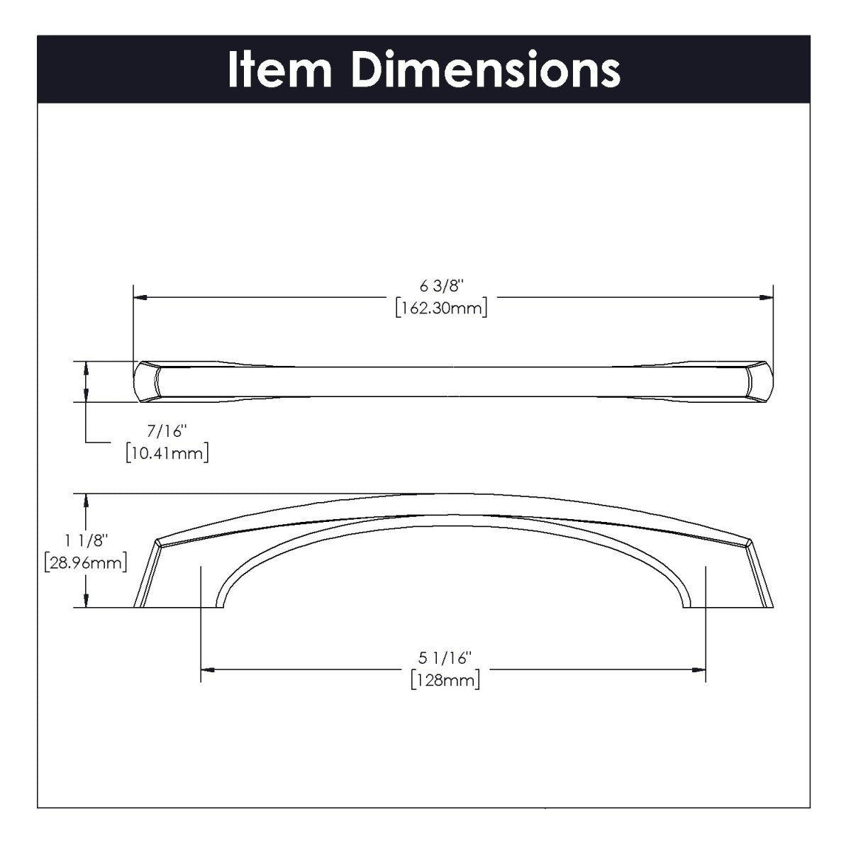 Cabinet Pull 5 - 1/16 Inch (128mm) Center to Center - Greenwich Collection - BUILDMYPLACE