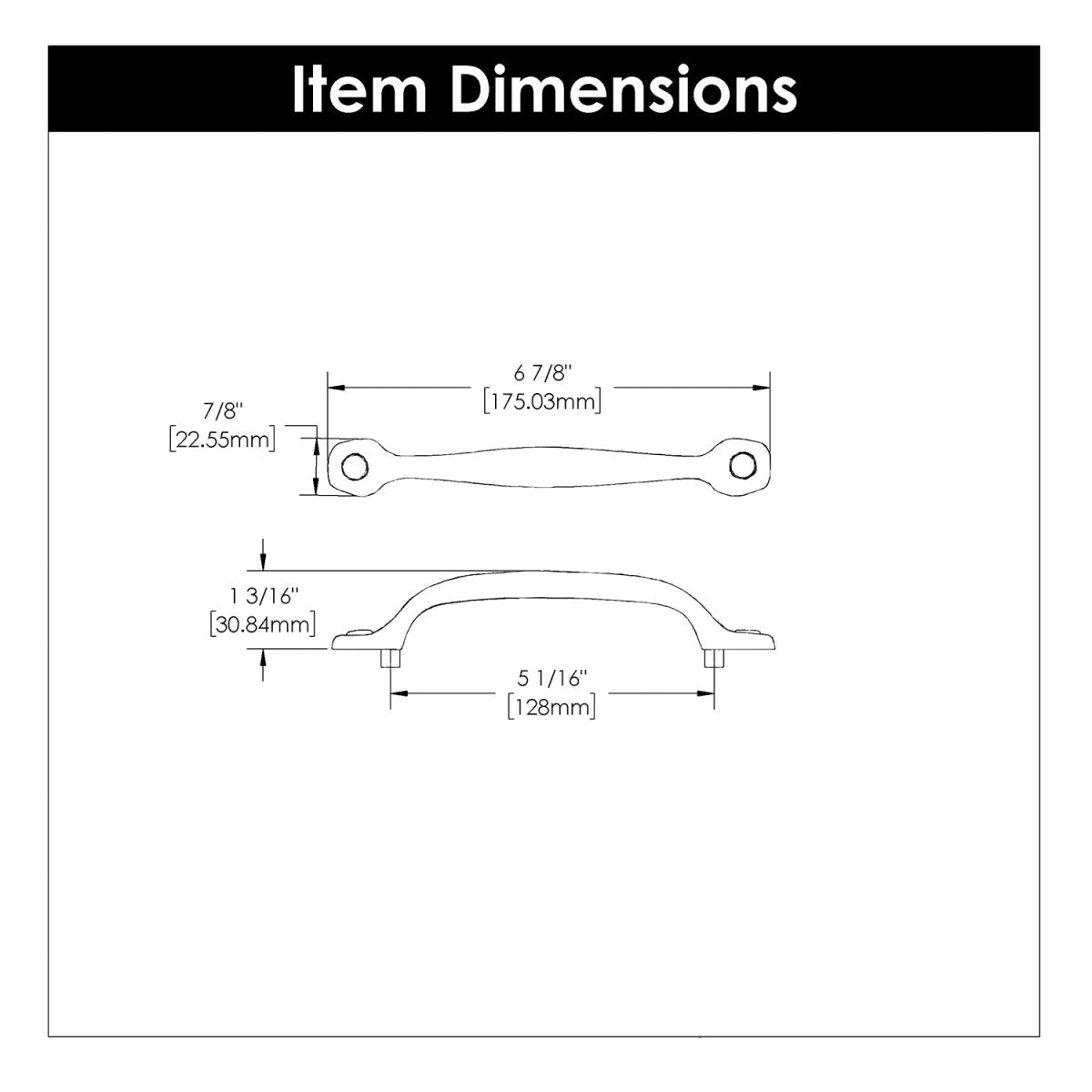 Cabinet Pull - 5 - 1/16 Inch (128mm) Center to Center - Hickory Hardware - BUILDMYPLACE