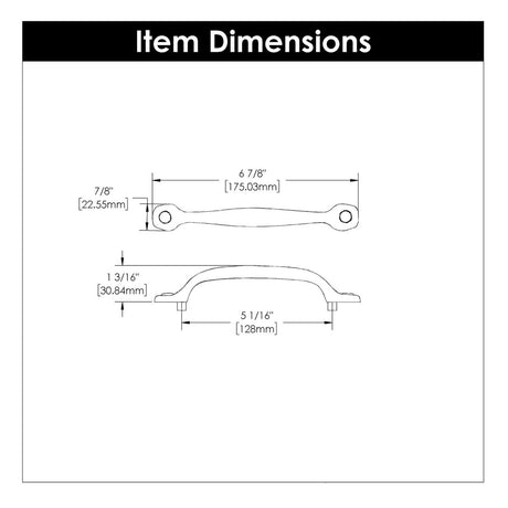 Cabinet Pull - 5 - 1/16 Inch (128mm) Center to Center - Hickory Hardware - BUILDMYPLACE