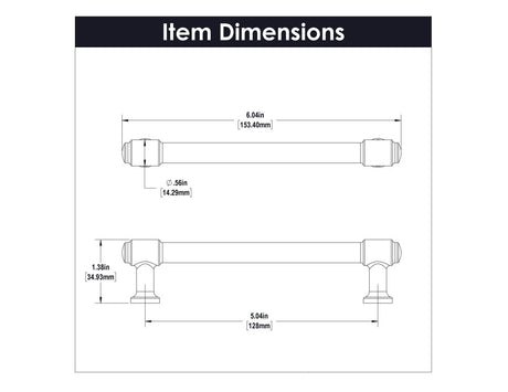 Cabinet Pull 5 - 1/16 Inch (128mm) Center to Center - Hickory Hardware - BUILDMYPLACE