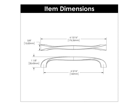 Cabinet Pull 5 - 1/16 Inch (128mm) Center to Center - Hickory Hardware - BUILDMYPLACE