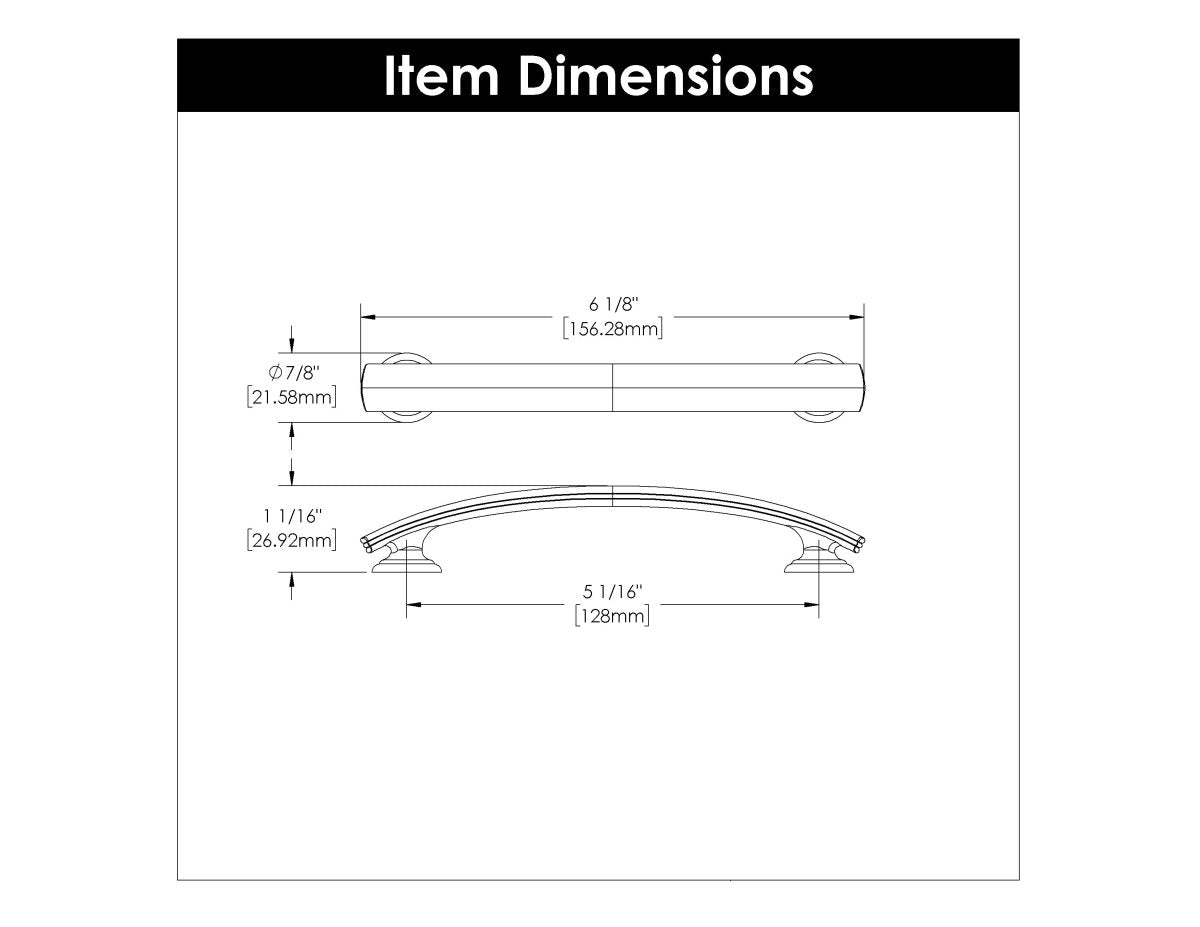 Cabinet Pull - 5 - 1/16 Inch (128mm) Center to Center - Hickory Hardware - BUILDMYPLACE