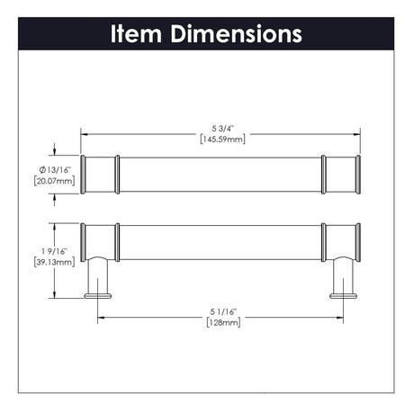 Cabinet Pull 5 - 1/16 Inch (128mm) Center to Center - Midway Collection - BUILDMYPLACE