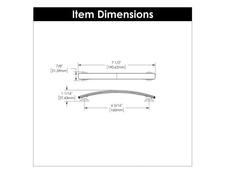 Cabinet Pull - 6 - 5/16 Inch (160mm) Center to Center - Hickory Hardware - BUILDMYPLACE