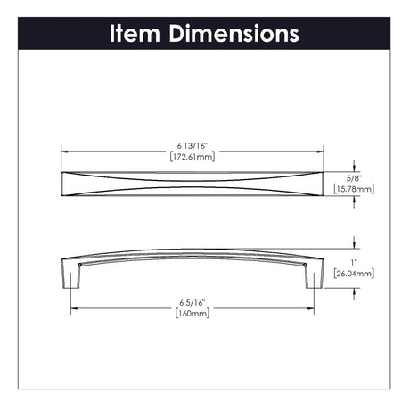 Cabinet Pull 6 - 5/16 Inch (160mm) Center to Center - Hickory Hardware - BUILDMYPLACE