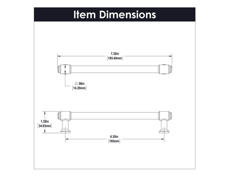 Cabinet Pull 6 - 5/16 Inch (160mm) Center to Center - Hickory Hardware - BUILDMYPLACE