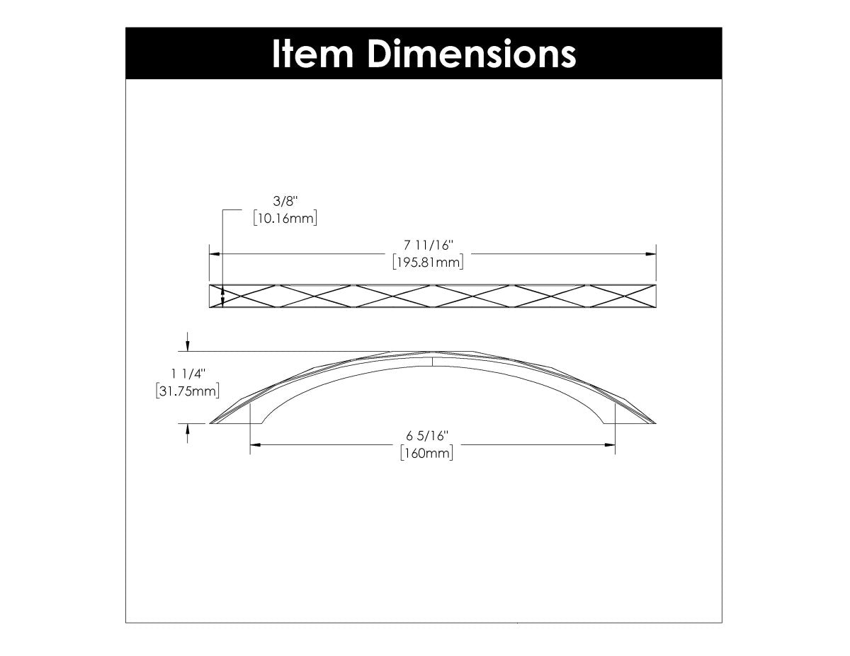 Cabinet Pull 6 - 5/16 Inch (160mm) Center to Center - Hickory Hardware - BUILDMYPLACE