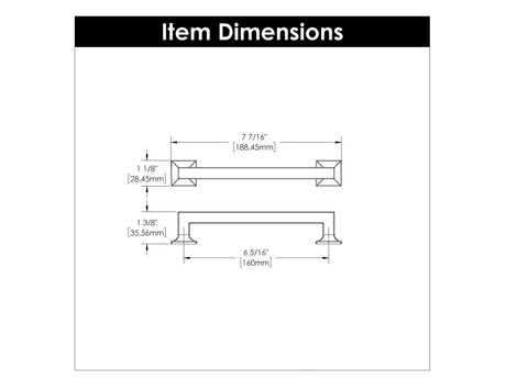 Cabinet Pull 6 - 5/16 Inch (160mm) Center to Center - Studio Collection - BUILDMYPLACE