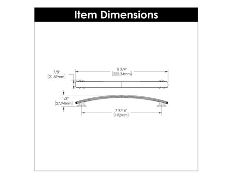 Cabinet Pull - 7 - 9/16 Inch (192mm) Center to Center - Hickory Hardware - BUILDMYPLACE