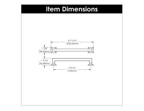 Cabinet Pull 7 - 9/16 Inch (192mm) Center to Center - Studio Collection - BUILDMYPLACE