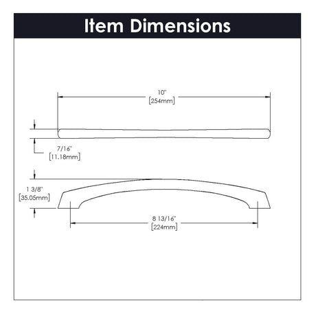 Cabinet Pull 8 - 13/16 Inch (224mm) Center to Center - Greenwich Collection - BUILDMYPLACE