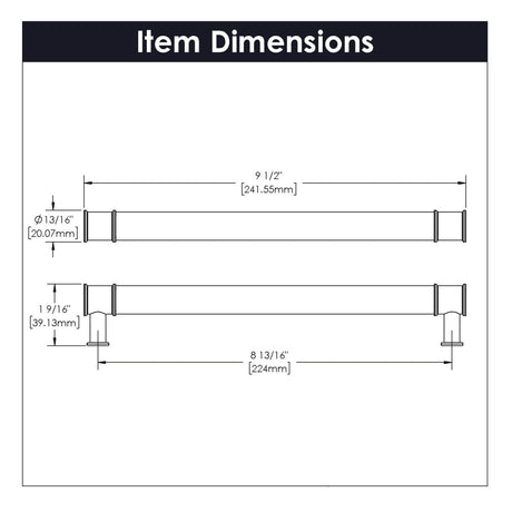 Cabinet Pull 8 - 13/16 Inch (224mm) Center to Center - Midway Collection - BUILDMYPLACE