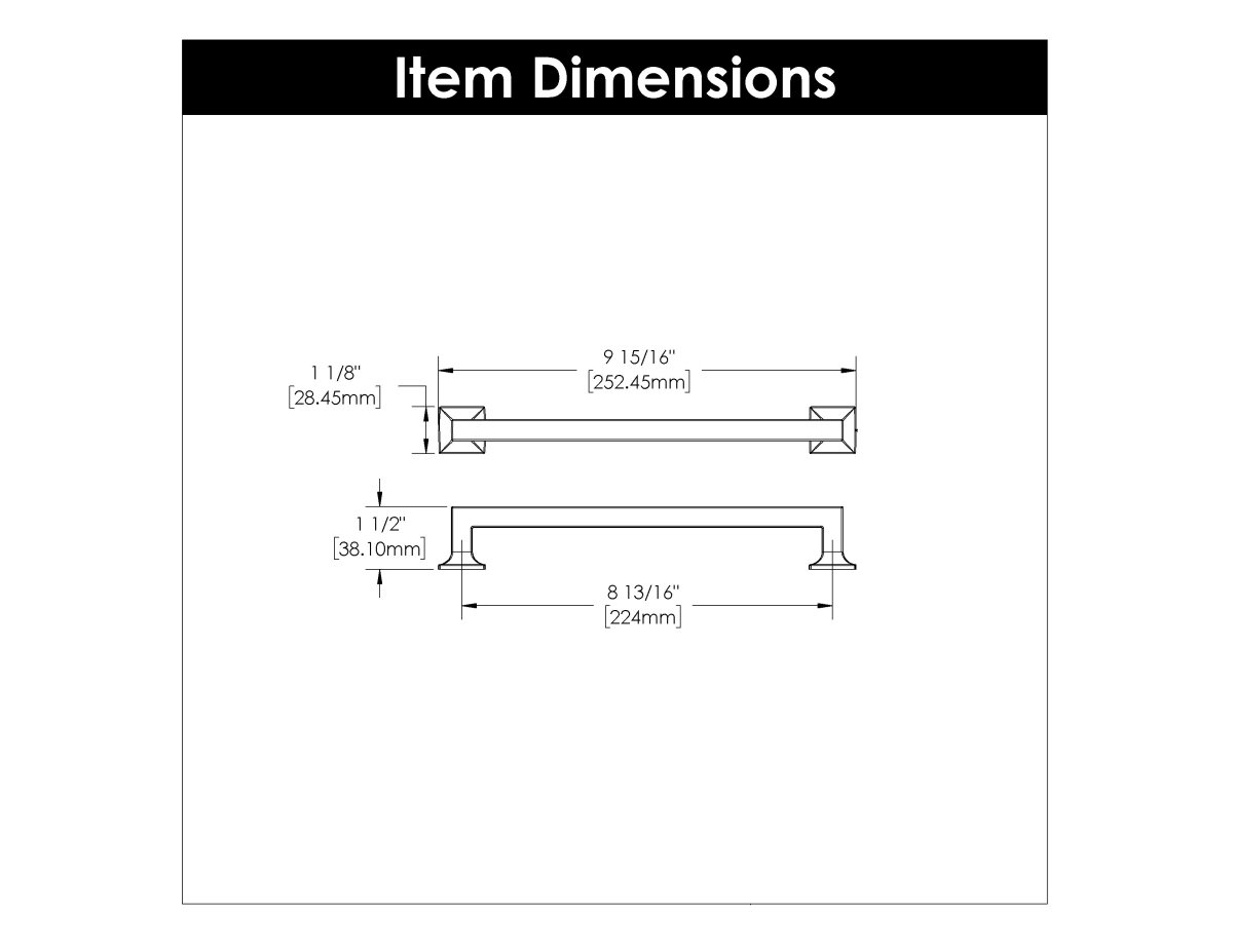 Cabinet Pull 8 - 13/16 Inch (224mm) Center to Center - Studio Collection - BUILDMYPLACE