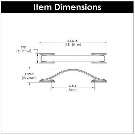 Cabinet Pulls 3 - 3/4 Inch (96mm) Center to Center - Hickory Hardware - BUILDMYPLACE