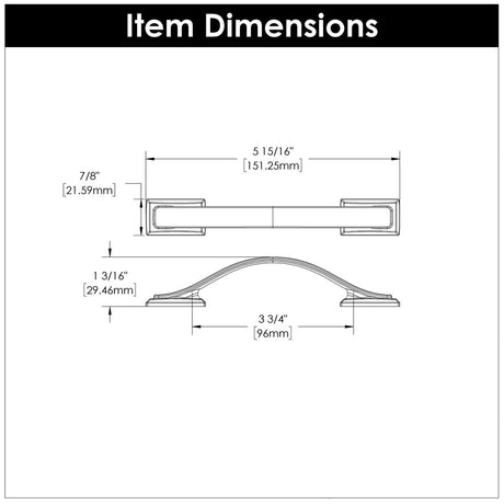 Cabinet Pulls 3 - 3/4 Inch (96mm) Center to Center - Hickory Hardware - BUILDMYPLACE