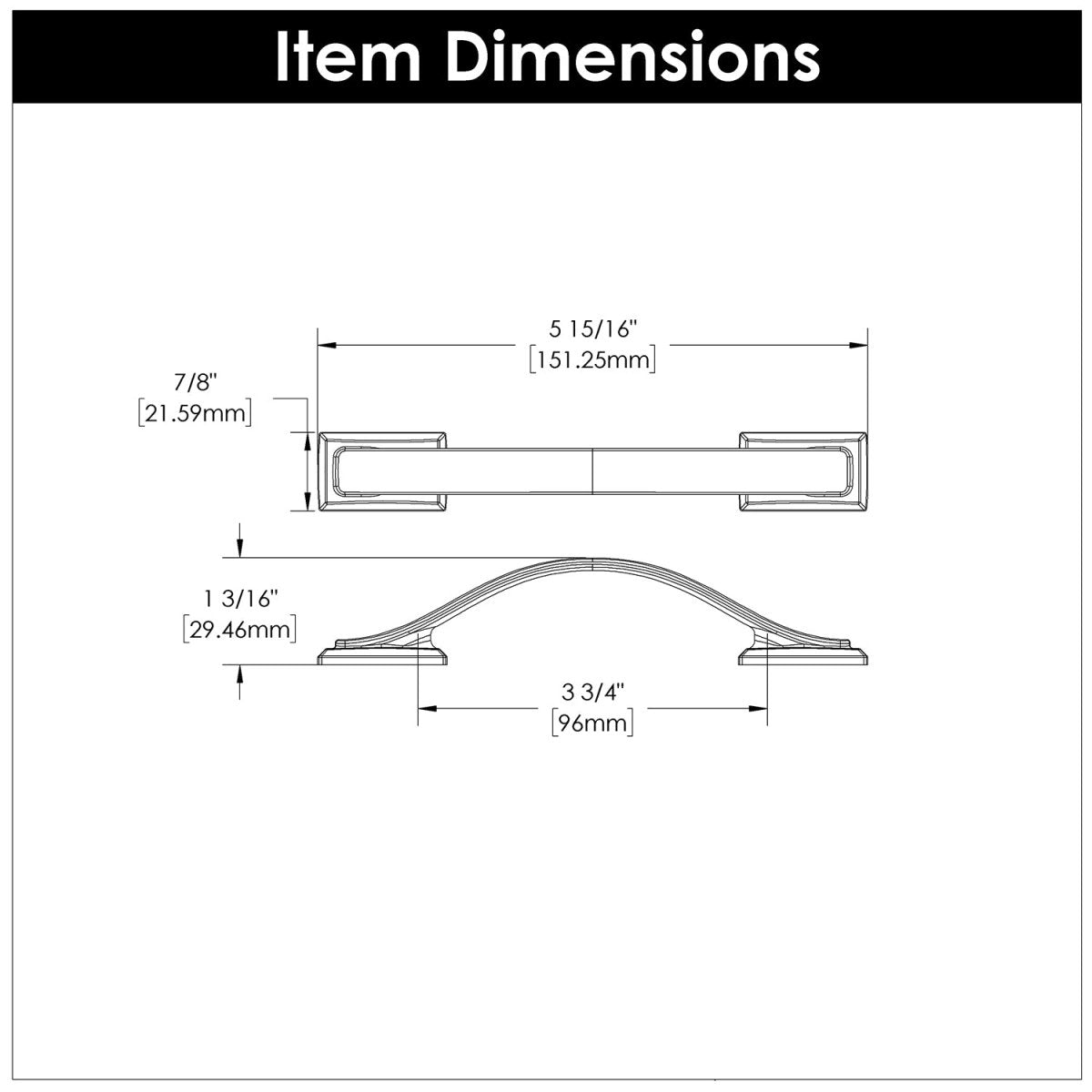 Cabinet Pulls 3 - 3/4 Inch (96mm) Center to Center - Hickory Hardware - BUILDMYPLACE