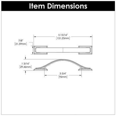 Cabinet Pulls 3 - 3/4 Inch (96mm) Center to Center - Hickory Hardware - BUILDMYPLACE