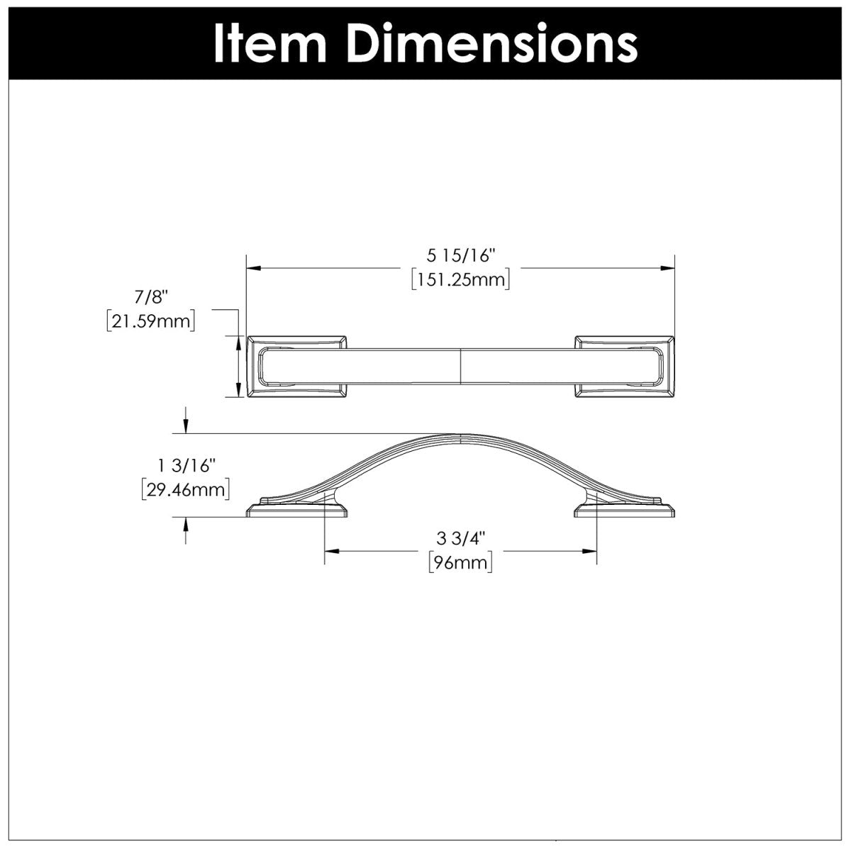 Cabinet Pulls 3 - 3/4 Inch (96mm) Center to Center - Hickory Hardware - BUILDMYPLACE