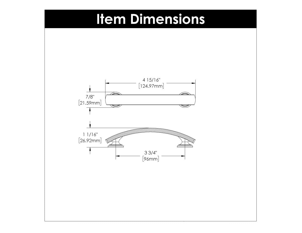 Cabinet Pulls 3 - 3/4 Inch (96mm) Center to Center - Hickory Hardware - BUILDMYPLACE