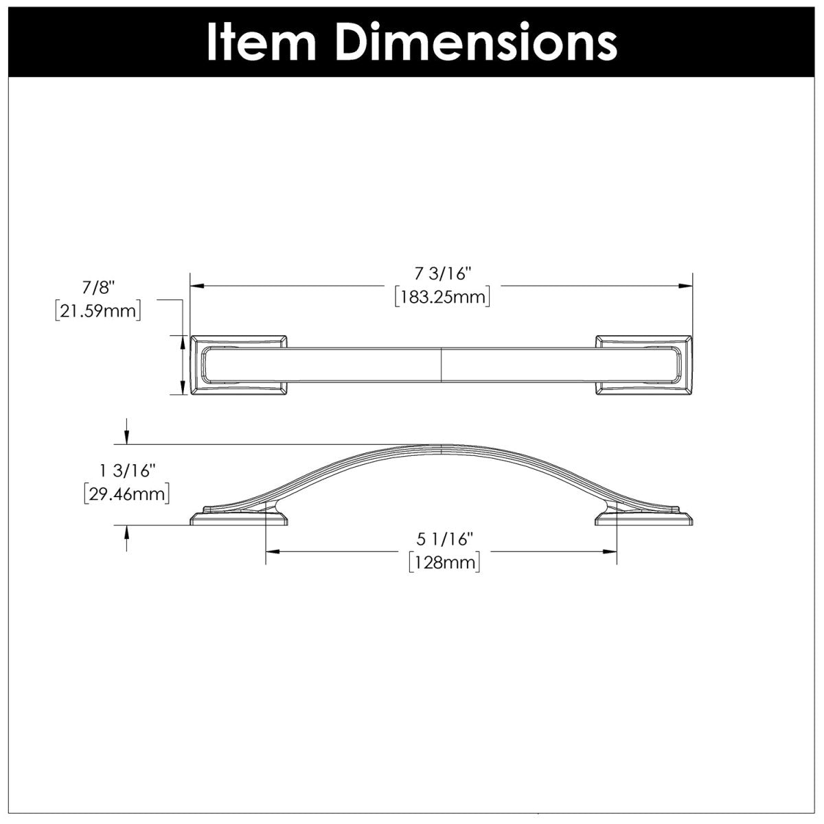 Cabinet Pulls 5 - 1/16 Inch (128mm) Center to Center - Hickory Hardware - BUILDMYPLACE