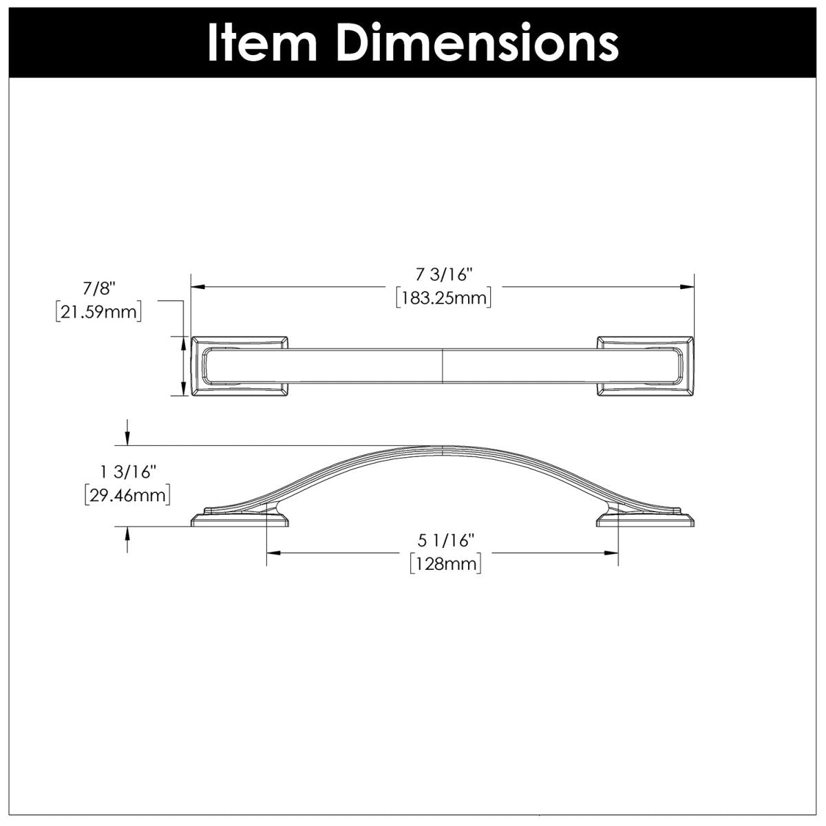 Cabinet Pulls 5 - 1/16 Inch (128mm) Center to Center - Hickory Hardware - BUILDMYPLACE