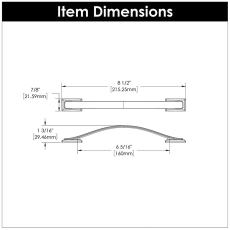 Cabinet Pulls 6 - 5/16 Inch (160mm) Center to Center - Hickory Hardware - BUILDMYPLACE