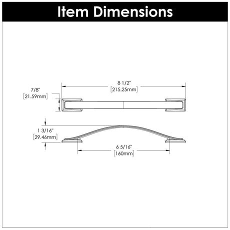 Cabinet Pulls 6 - 5/16 Inch (160mm) Center to Center - Hickory Hardware - BUILDMYPLACE