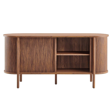 Cadence 63" Curved Sideboard - Walnut - BUILDMYPLACE