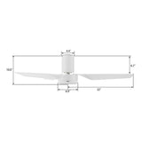Caerus 44 inch 3 - Blade Ceiling Fan with Remote Control - LEDMyPlace