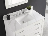 Calacatta Quartz White Bathroom Vanity Sink Top - BUILDMYPLACE