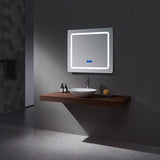 Caldona 36" Wide x 36" Tall LED Mirror w/ Defogger - BUILDMYPLACE