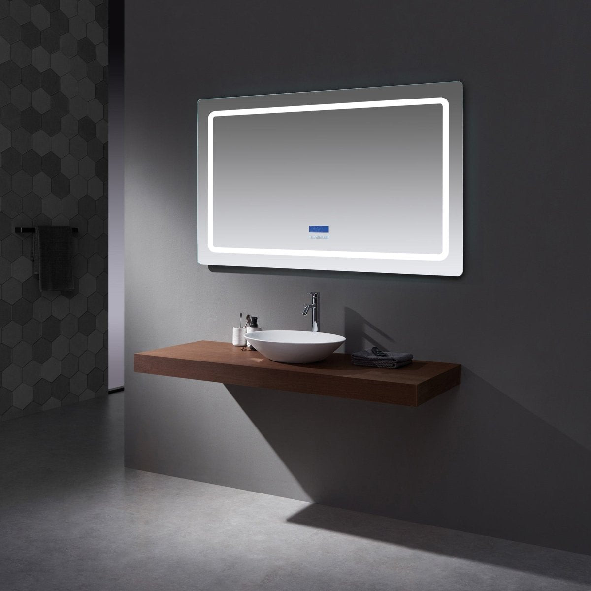 Caldona 60" Wide x 36" Tall LED Mirror w/ Defogger - BUILDMYPLACE