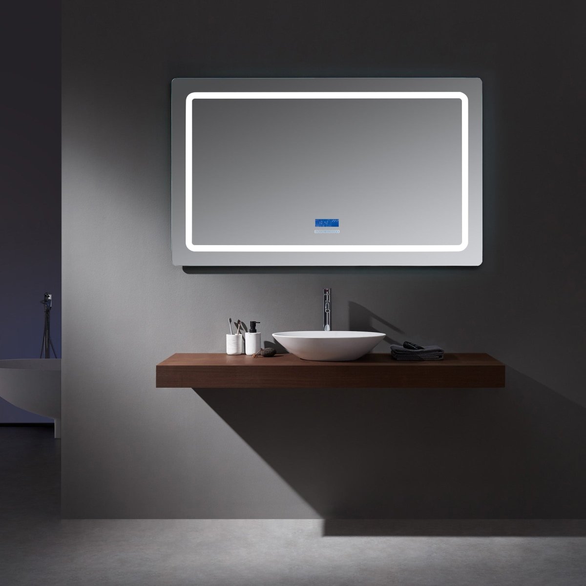 Caldona 60" Wide x 36" Tall LED Mirror w/ Defogger - BUILDMYPLACE