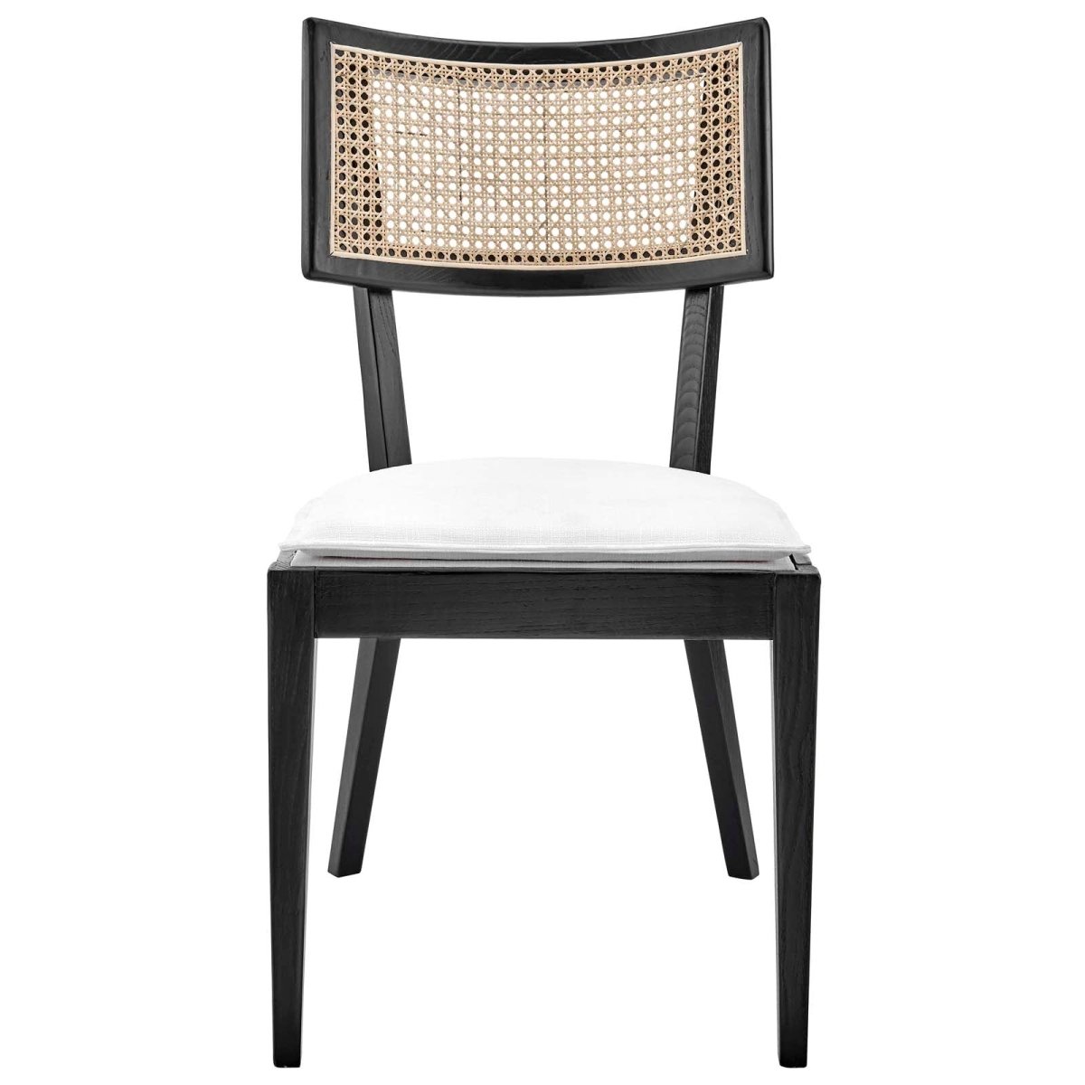 Caledonia Fabric Upholstered Wood Dining Chair Set of 2 - BUILDMYPLACE