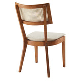 Caledonia Fabric Upholstered Wood Dining Chair Set of 2 - BUILDMYPLACE