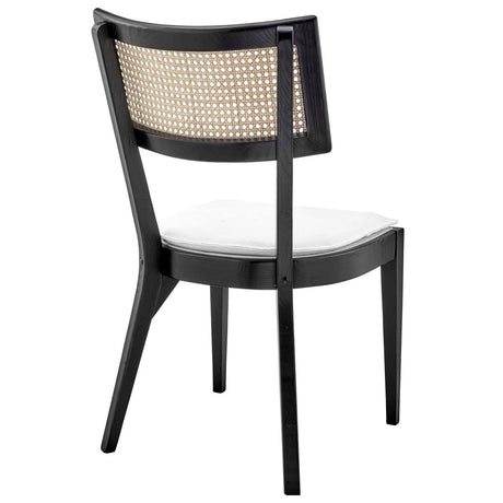 Caledonia Fabric Upholstered Wood Dining Chair Set of 2 - BUILDMYPLACE