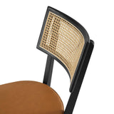 Caledonia Vegan Leather Upholstered Wood Dining Chairs - Set of 2 - BUILDMYPLACE
